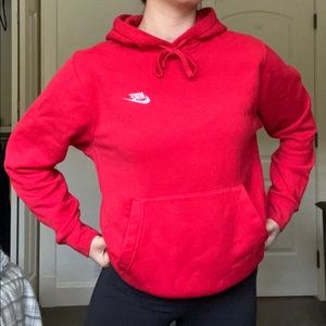 Red Nike Fleece Hoodie Pullover